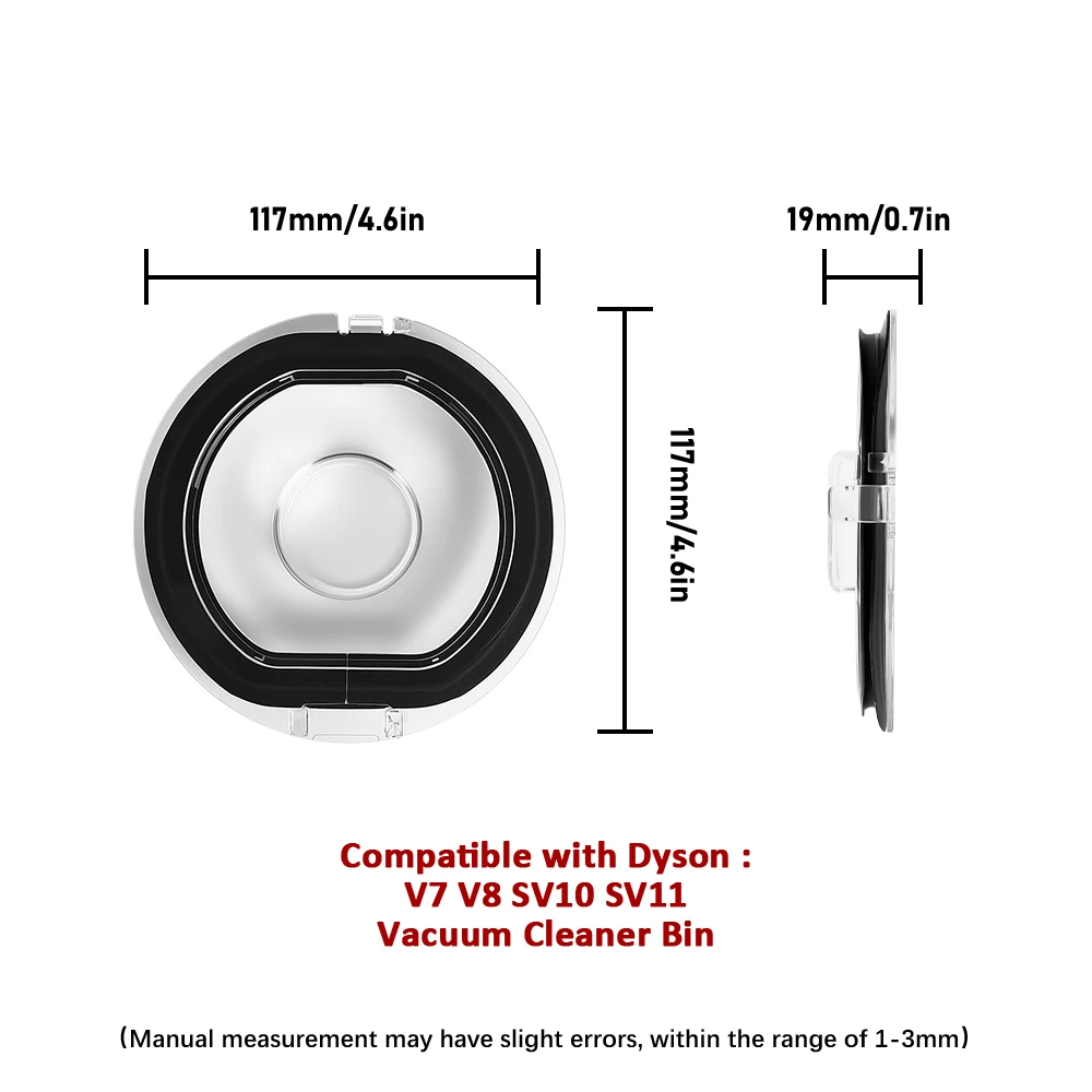 Staubbehälter Deckel Eimer Bodenabdeckung & Dichtungsring für Dyson V7 V8 SV10 SV11 Staubsauger Teil Staubbecher Zubehör – Detail 16
