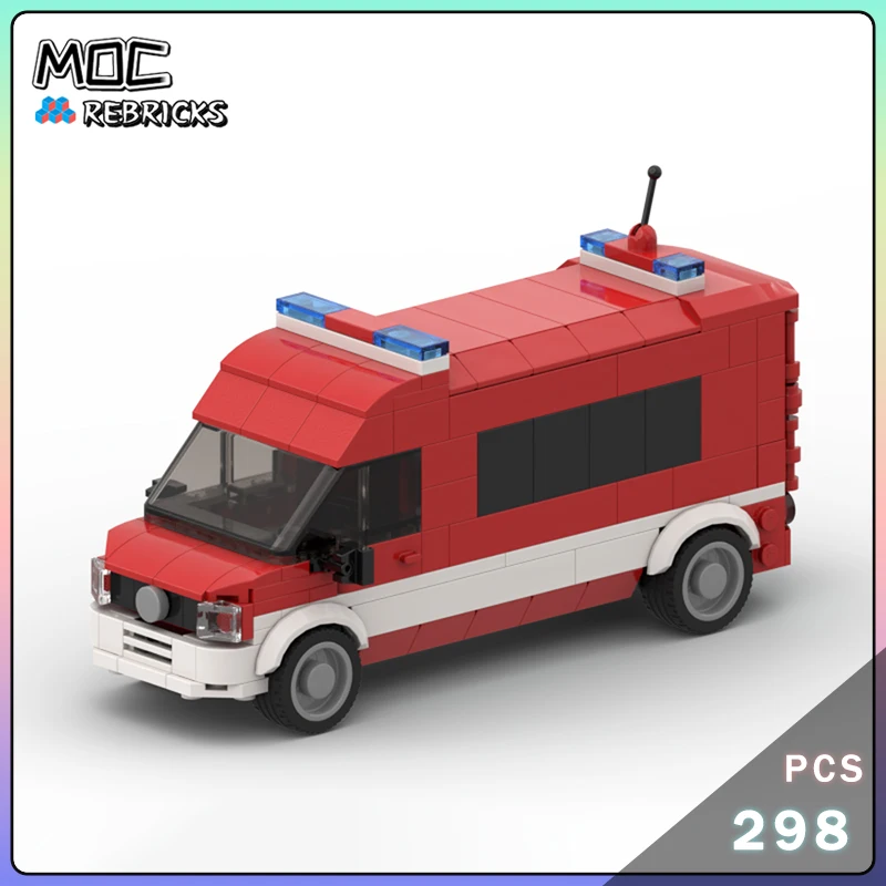 MOC ELW1 GW-Atemschutz camion pompier spécialiste unité de sauvetage blocs de construction bricolage modèle assemblage briques garçon jouet cadeaux de noël