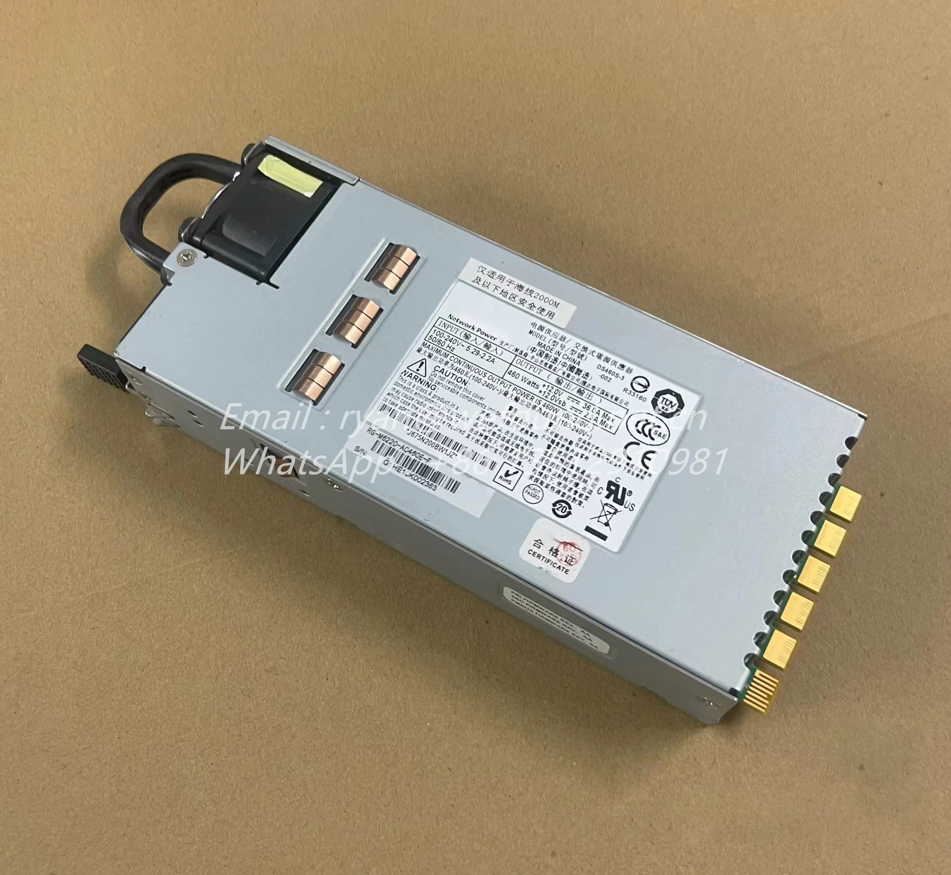 

DS460S-3-002 RG-M6220-AC460E-F Network Power Supply 460W