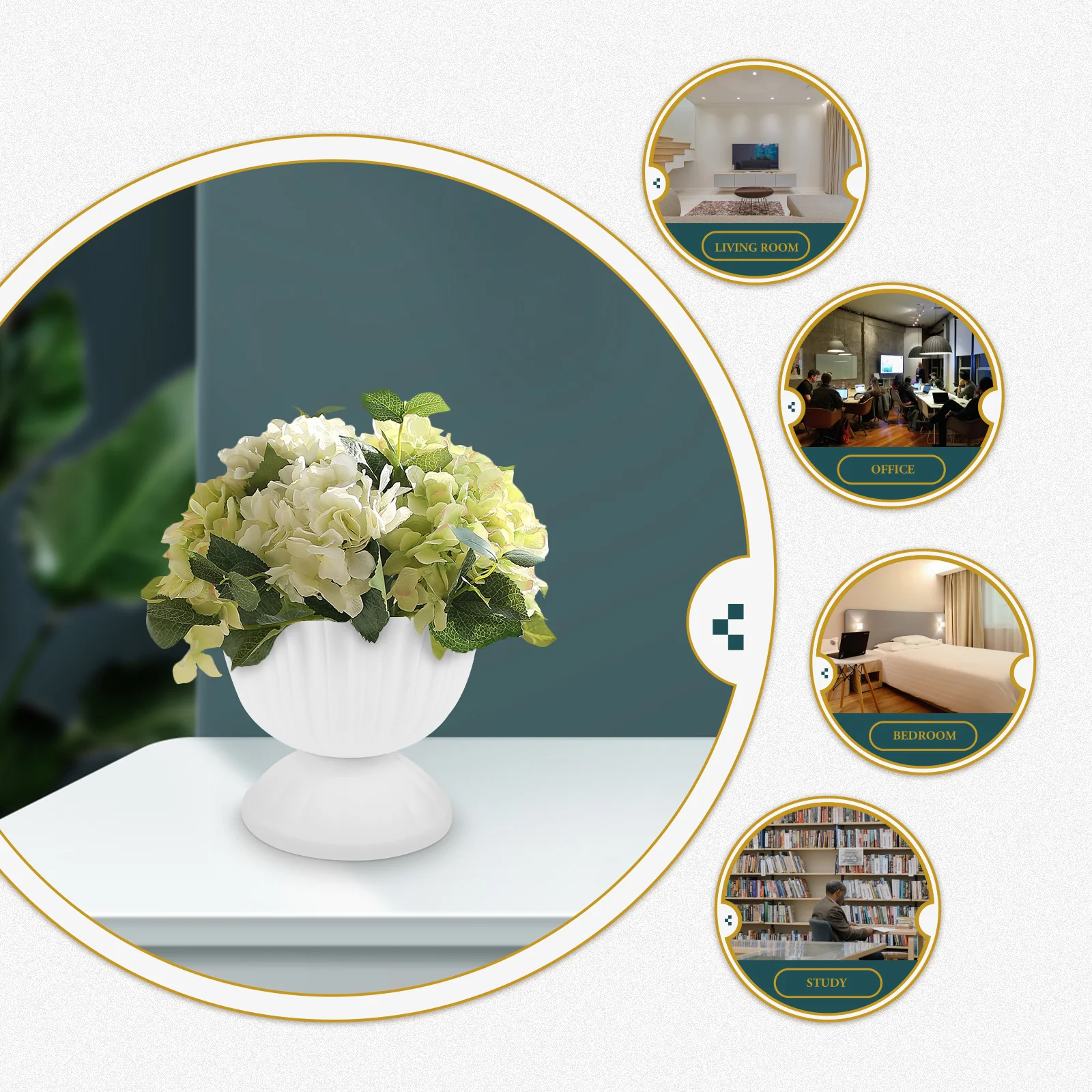 

2pcs Flower Pots Plastic European Style Planter Decorative Plant Holder For Home Balcony Wedding Party Garden Decoration Retro