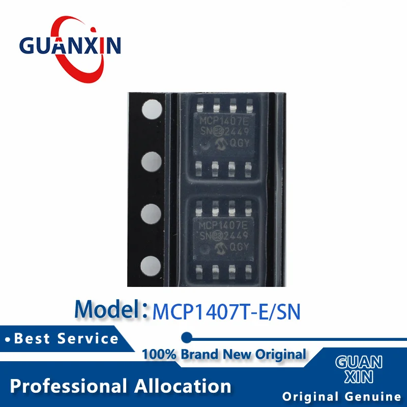 

100% New MCP1407T-E/SN SOIC-8 Marking MCP1407ESN