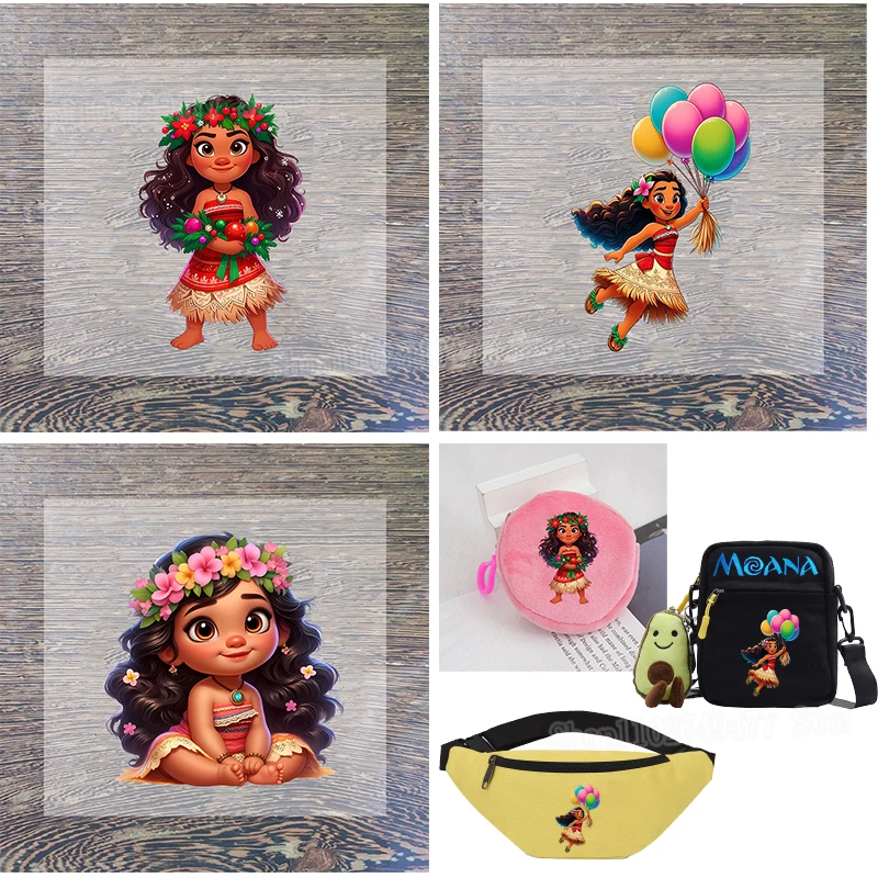 Creative Design Iron Patch Sticker Movie Moana Princess Stickers DIY Clothes Canvas Bags etc Homemade Waterproof Adhesive Paper