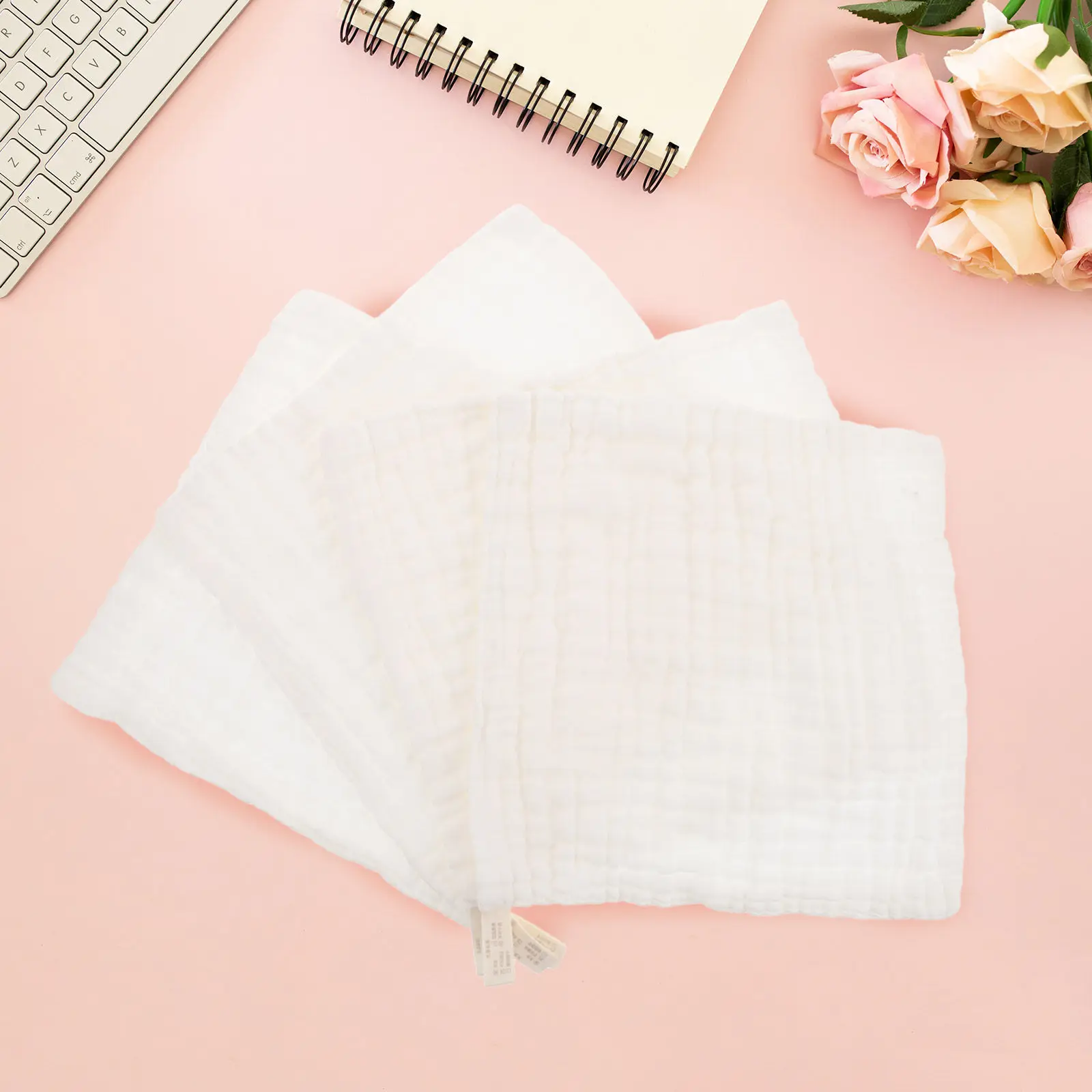 10Pcs Pure Cotton Baby Washcloths Soft Breathable Newborn Saliva Towels Multi Purpose Infant Face Towels Bulk Washcloths