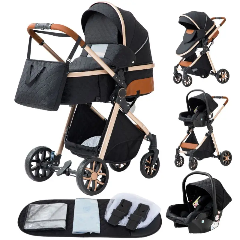 3-in-1 babyreisysteem, lichtgewicht kinderwagen voor pasgeborenen, all-terrain, compact opvouwbaar, winterkinderwagen, buggy