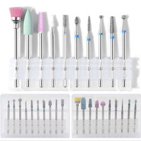 10Pcs/box Multi Functional Nail Cutters Electric Nail Drill Bits For Manicure Pedicure Tungsten alloy Grinding Head Nail Tools