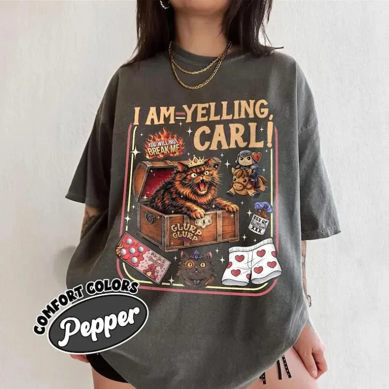 Dungeon Crawler Carl Comfort Color Shirt Princess Donut And Mongo Fantasy Book Reader Geeky Cat Lover Graphic Tee Bookish Merch