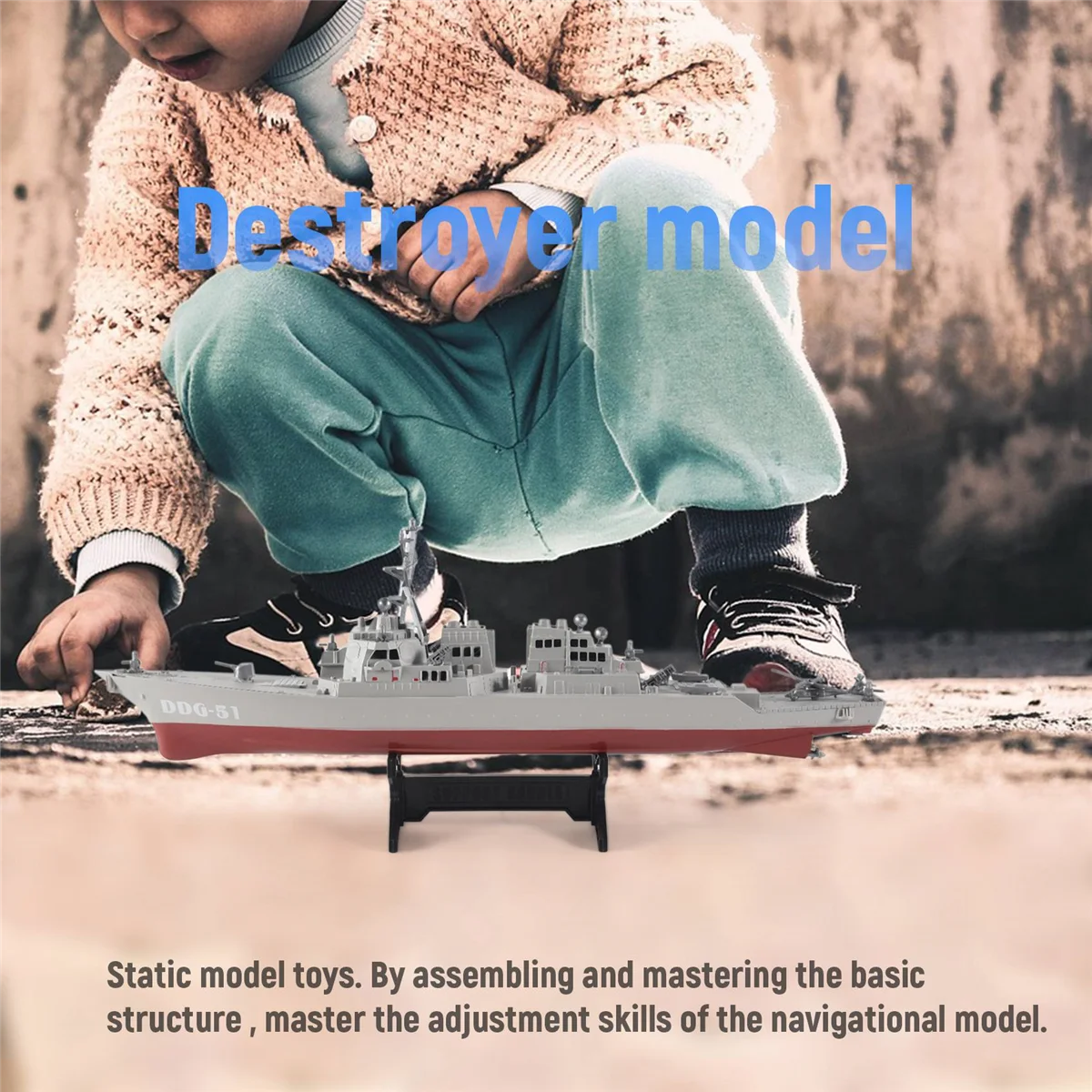 

Прекрасно! Руководный ракетный разрушитель, модель корабля, статические игрушки с подставкой, модель военного корабля, сделай сам, развивающие игрушки, хобби, детский подарок