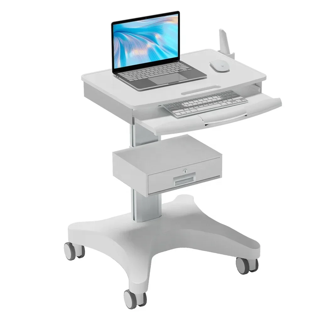 Trolley Clinic Furniture Cart Hospital Oral Scanner Mobile Nursing Cart Medical Cart for Laptop