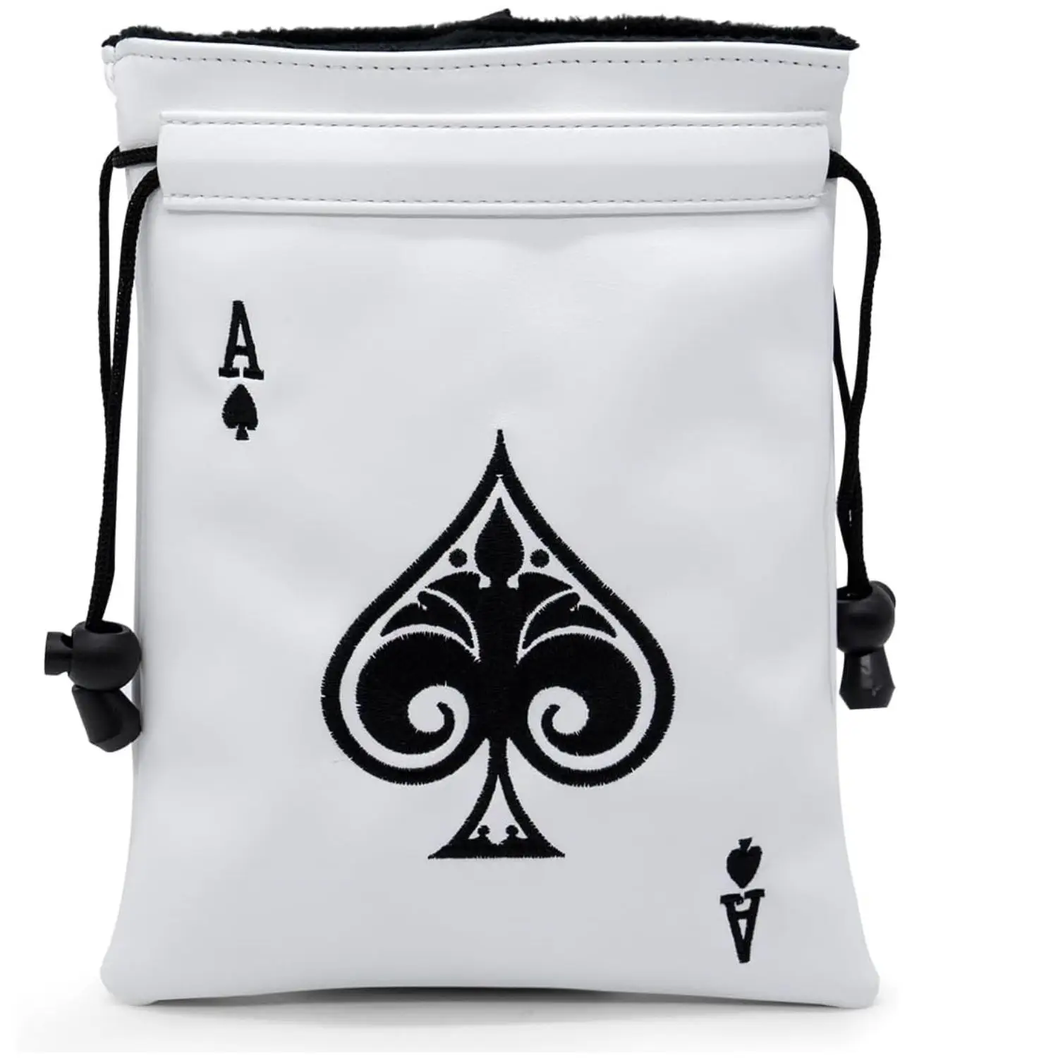 Funny Golf Valuables Pouch, PU Leather Golf Tee Pouch with Drawstring Closure Golf Ball Handbag Portable Ball Pouch