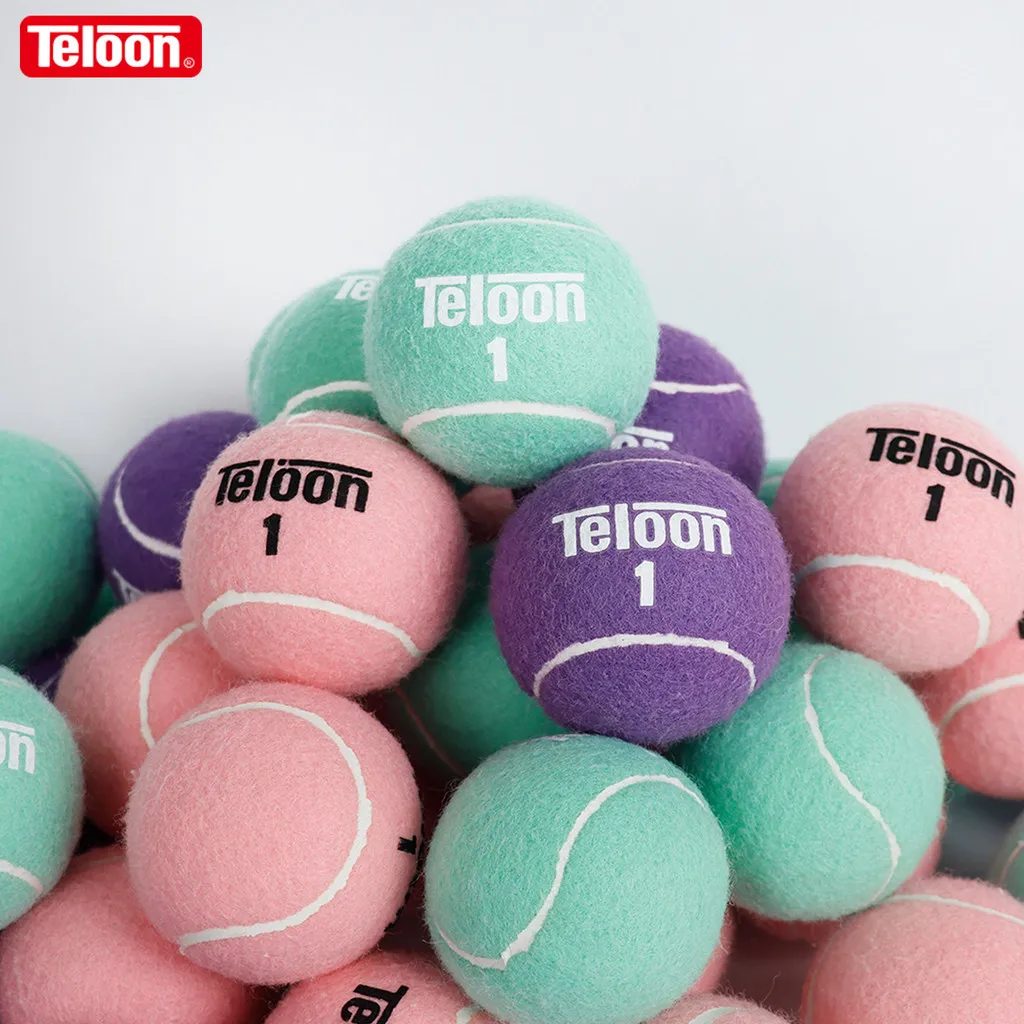 Teloon Tennis Ball for Training, 5/10/20Pcs, for Men and Women Beginners, No-Pressure, Pink Purple Green Tennis Balls
