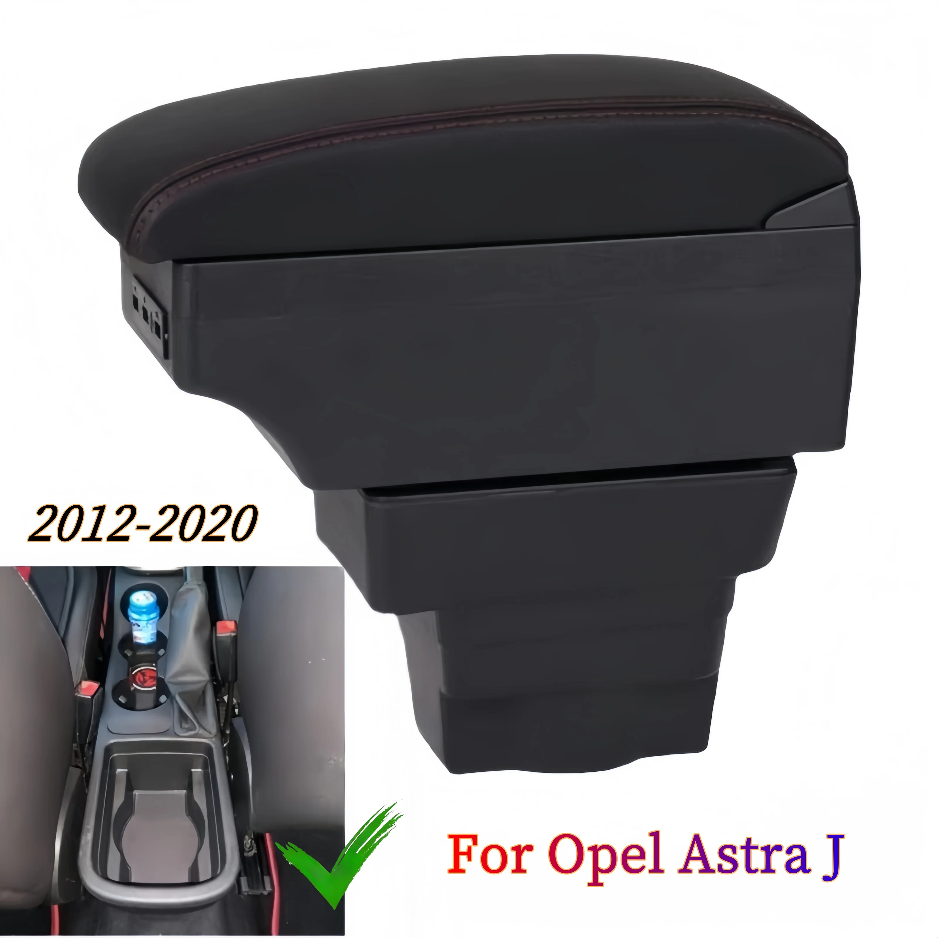 Caixa de apoio de braço para opel astra j 2012 2013 2014 2015 2016 2017 2018 2019 2020 suprimentos de carro detalhes interiores acessório de reequipamento de carro usb