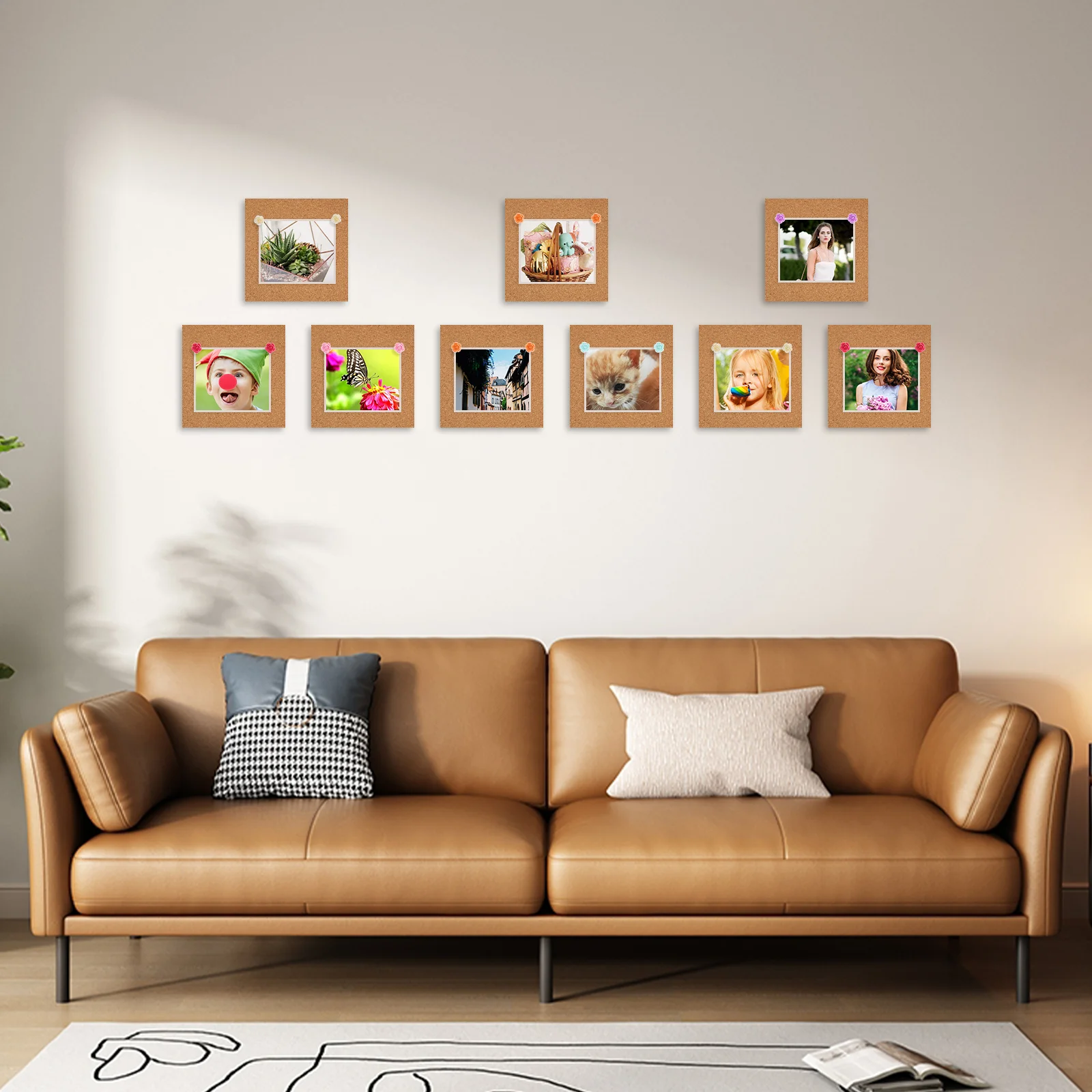 

Self-Adhesive For Home Office Decor Cork Sheet Strips Message Board Roll Of Cork Board Corkboard Roll For Photo Notes