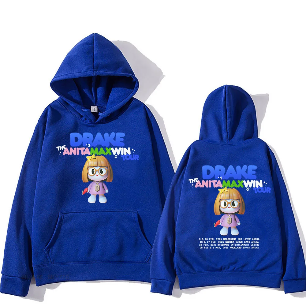 Drake The Anita Max Win Tour 2025 Hoodies Winter Men/Women Unisex Sweatshirts Funny Cartoon Printing Pullovers Hip Hop Clothing