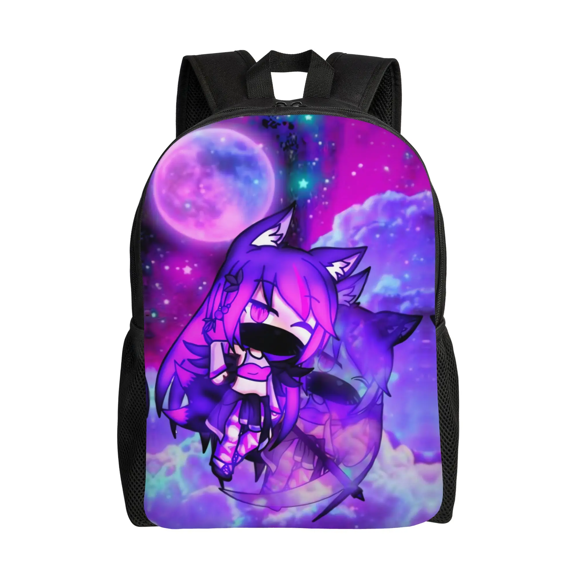Cartoon Youthful Gacha Life Backpack  Daily Backpacks Youth Fun School Bags Custom Pattern Rucksack