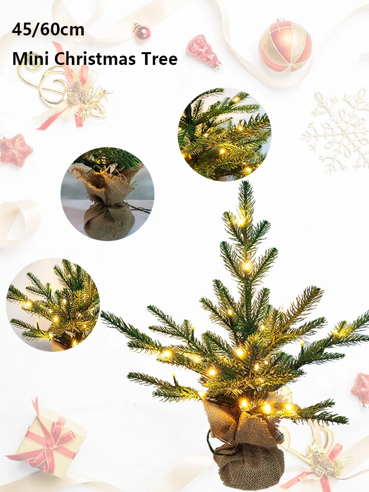 

Artificial Christmas Tree with LED Light Pe + Pvc Ornaments Stand Indoor and Outdoor Party Decoration, New Year, 2022