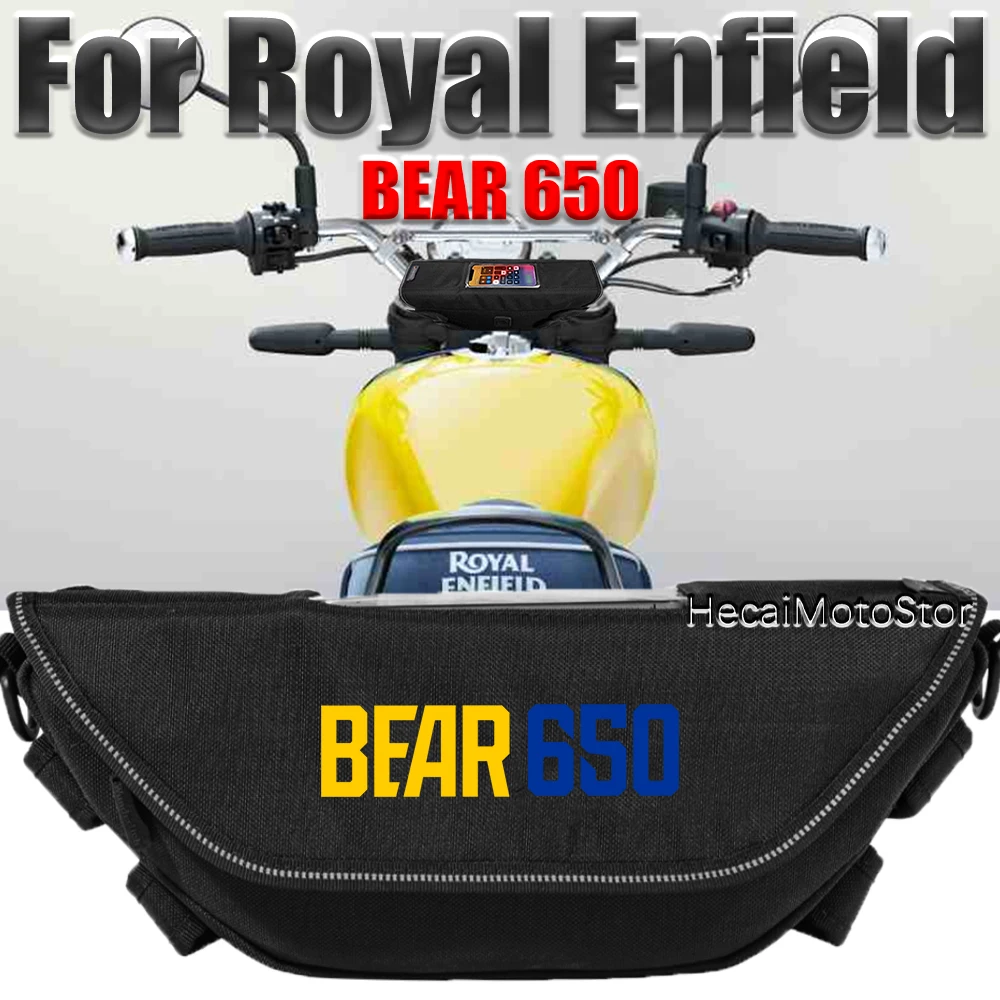 

For Royal Enfield Bear 650 Motorcycle accessory Waterproof And Dustproof Handlebar Storage Bag navigation bag