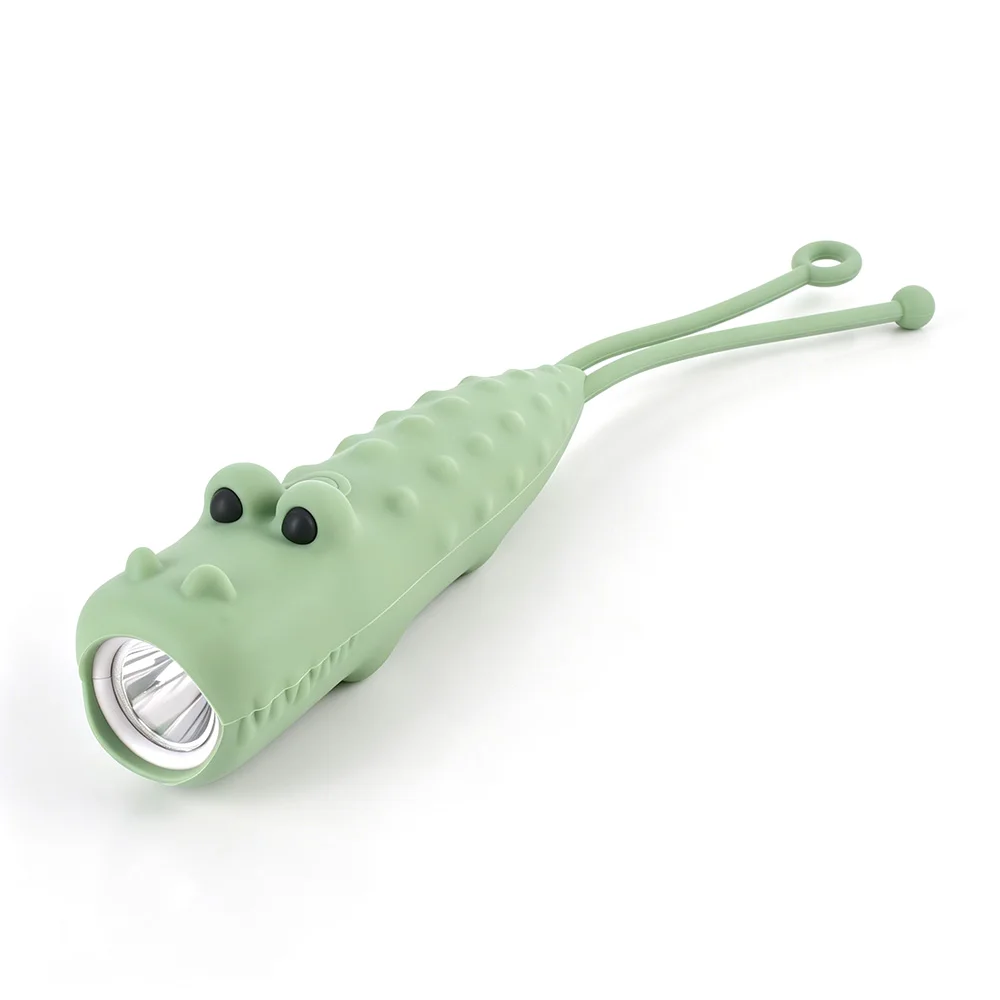 BORUiT USB Rechargeable LED Flashlight Silicone Animal  Kids Flashlight Night Light Portable Torch Bedside Lamp for Children