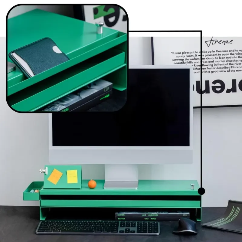 Simple metal display bracket vertical plate, magnetic modular, can be freely combined, with drawers, desktop cable manager,