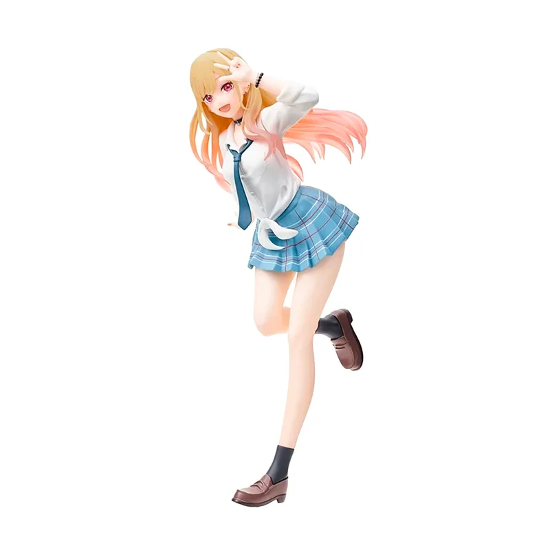 19CM Anime My Dress Up Darling Kitagawa Marin Figure School Uniform Dress Up Standing Model Toy Gift Action Figure For Kids PVC