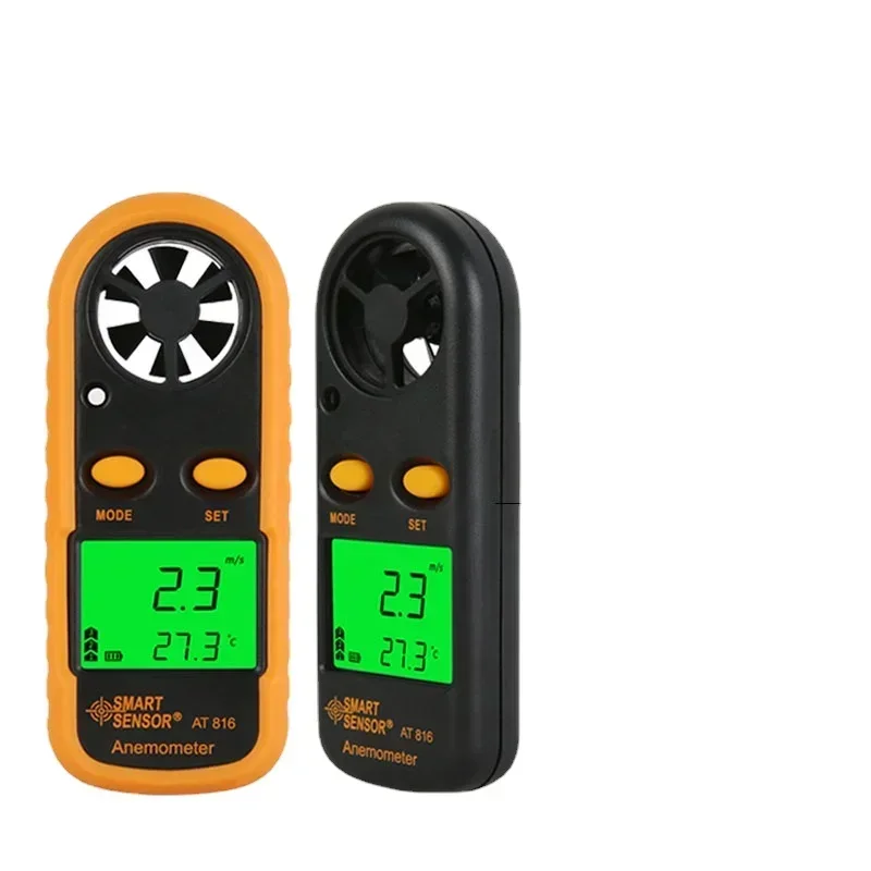 at 816 Mini Anemometer Wind Speed Temperature Wind Speed Rating Pocket Anemograph Six-Leaf Wind Wheel 30 M/s