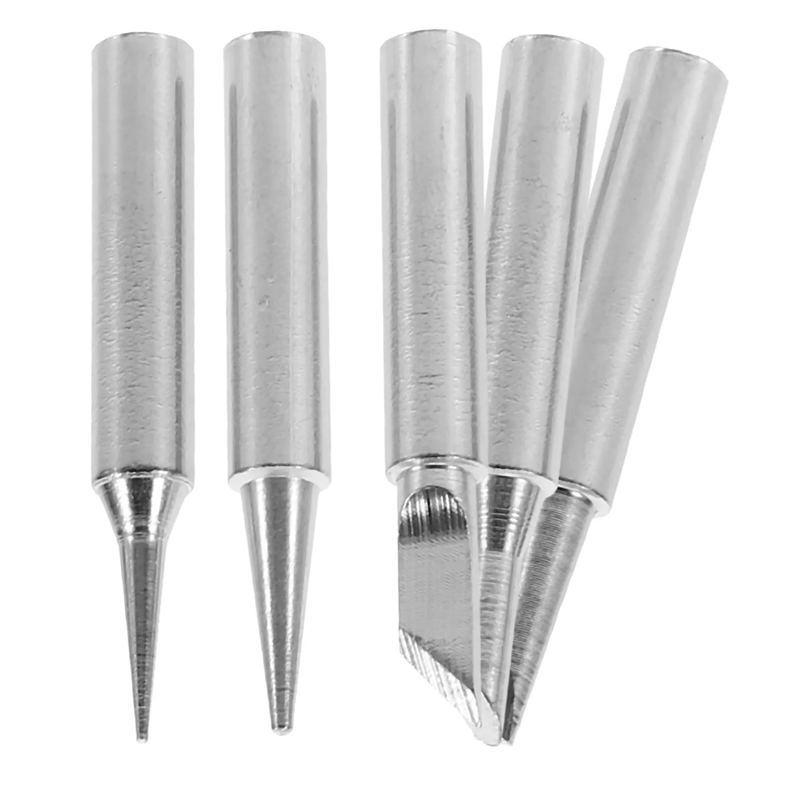 5Pcs Soldering Iron Tip Replacement Set Iron Tips Assorted Shapes for Precise Soldering Electronic Repair DIY Solder Tips