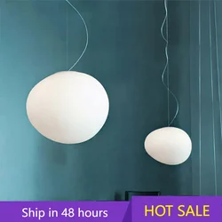 White Glass Pendant Lights Restaurant Shop Bedroom Kitchen Hanging Lamp Modern Foscarini Gregg Irregular Ceiling Chandeliers