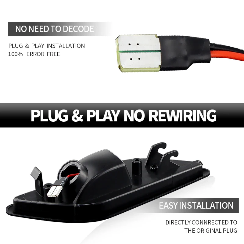 

2PCS LED Dynamic Side Marker Turn Signal Lights Canbus For Mercedes-Benz E350 10-16 E400 13-16 E550 10-14 E250 E63 AMG S 14-16