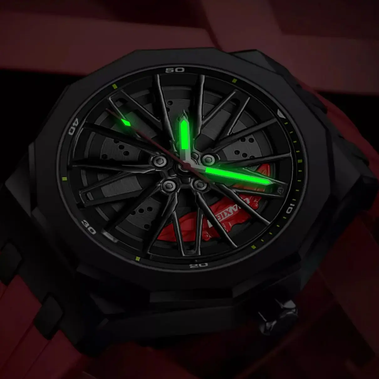 أزياء رياضية رجالية كوارتز ساعة 5ATM مقاوم للماء سيليكون باند عارضة ساعة اليد الذكور ساعة Relogio Masculino #4