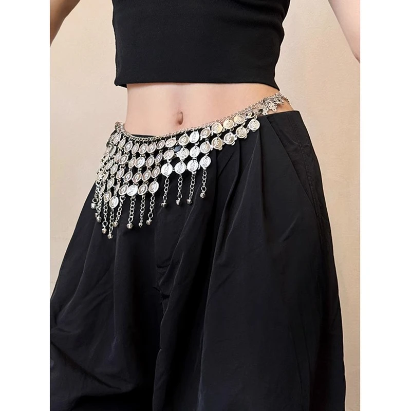 Bohemian Exotic Ethnic Belly Dance Fringe เอวเข็มขัดผู้หญิง Niche Elegant สาวร้อนเสื้อผ้าอุปกรณ์เสริม Bohe
