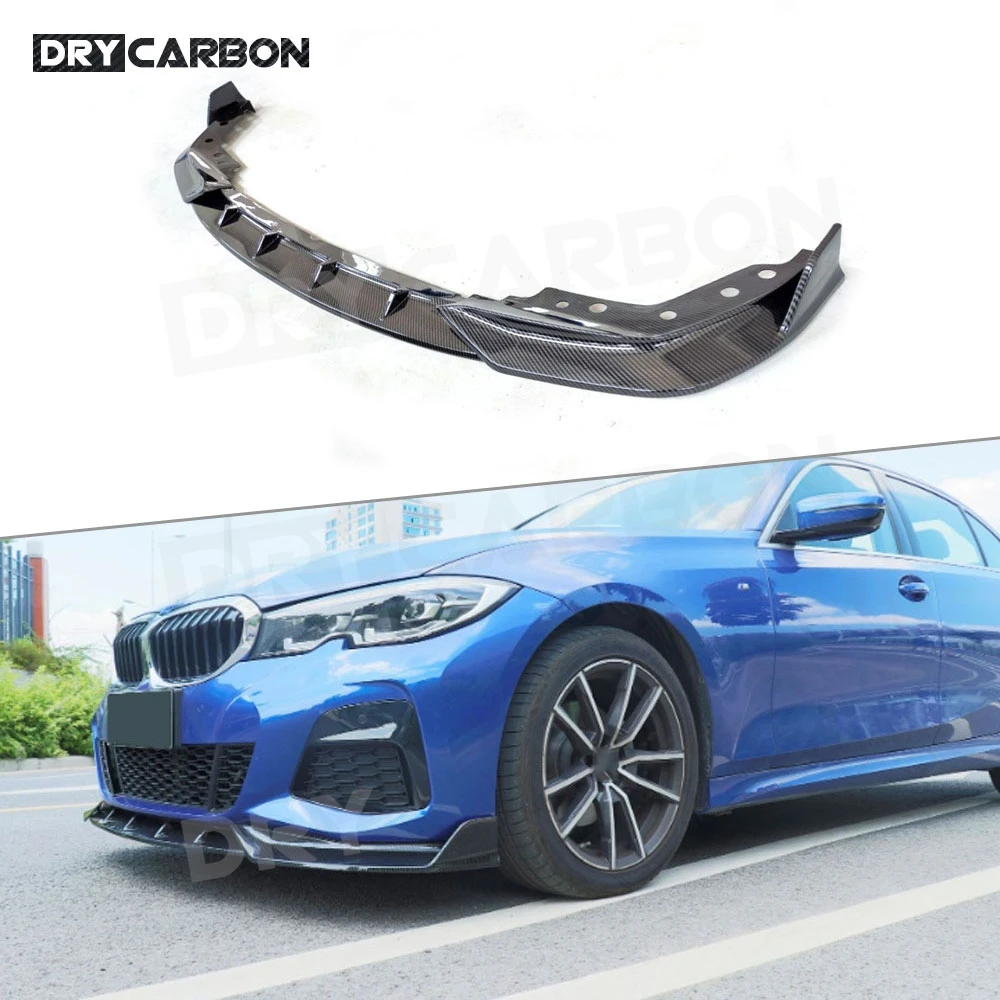 

Передний спойлер для губ, глянцевый черный бампер, удлинитель, передний бампер, спойлер на подбородок, Стайлинг автомобиля для BMW 3 серии G20 2019 2020, ABS
