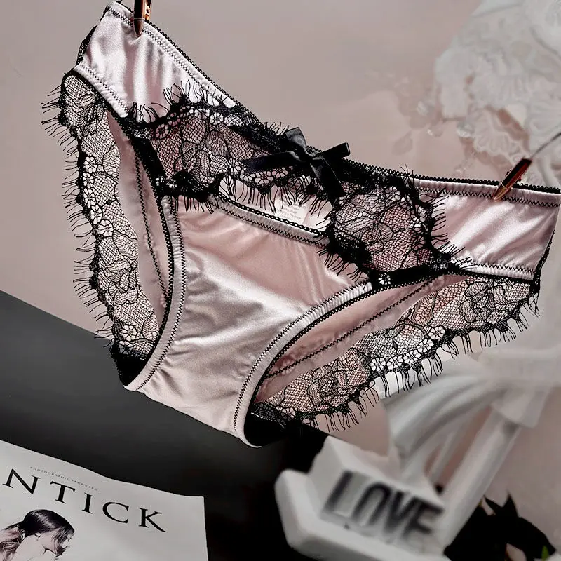 Light Luxury Quick Drying Lace Underwear Women Comfortable Low-rise Briefs Seamless Breathable Hollow Cotton File Panties