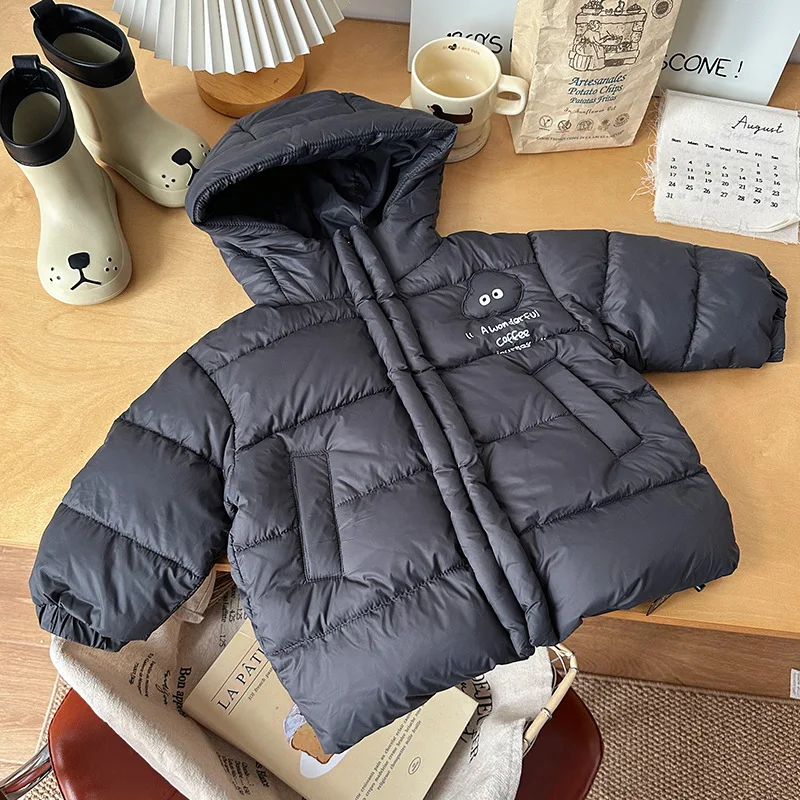

UNITIM Kids Baby Boys Down Jacket Hooded Thicken Warm Toddler Boys Down Coat New Winter 90% White Duck Little Boys Parkas Coat
