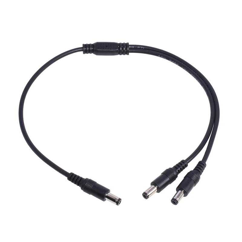 

DC Power supply Connector Extension Cable 5.5 x 2.1mm 1 Male To 2 Male Plug Splitter Power Cable for CCTV Camera Adapter Cords