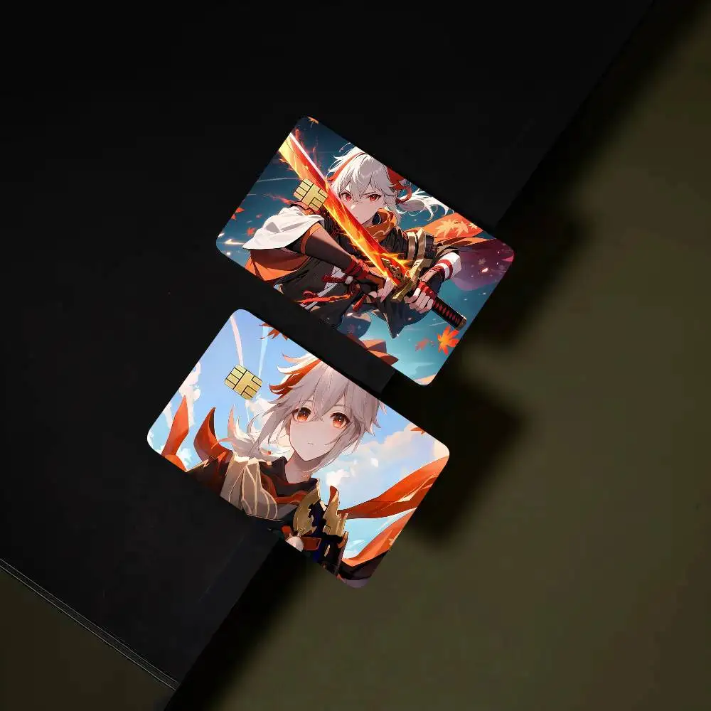 Kaedehara Kazuha Game G-Genshin I-Impact Card Sticker Cartoon Art Credit Card Skin Anti Scratch Bank Debit Card Decal