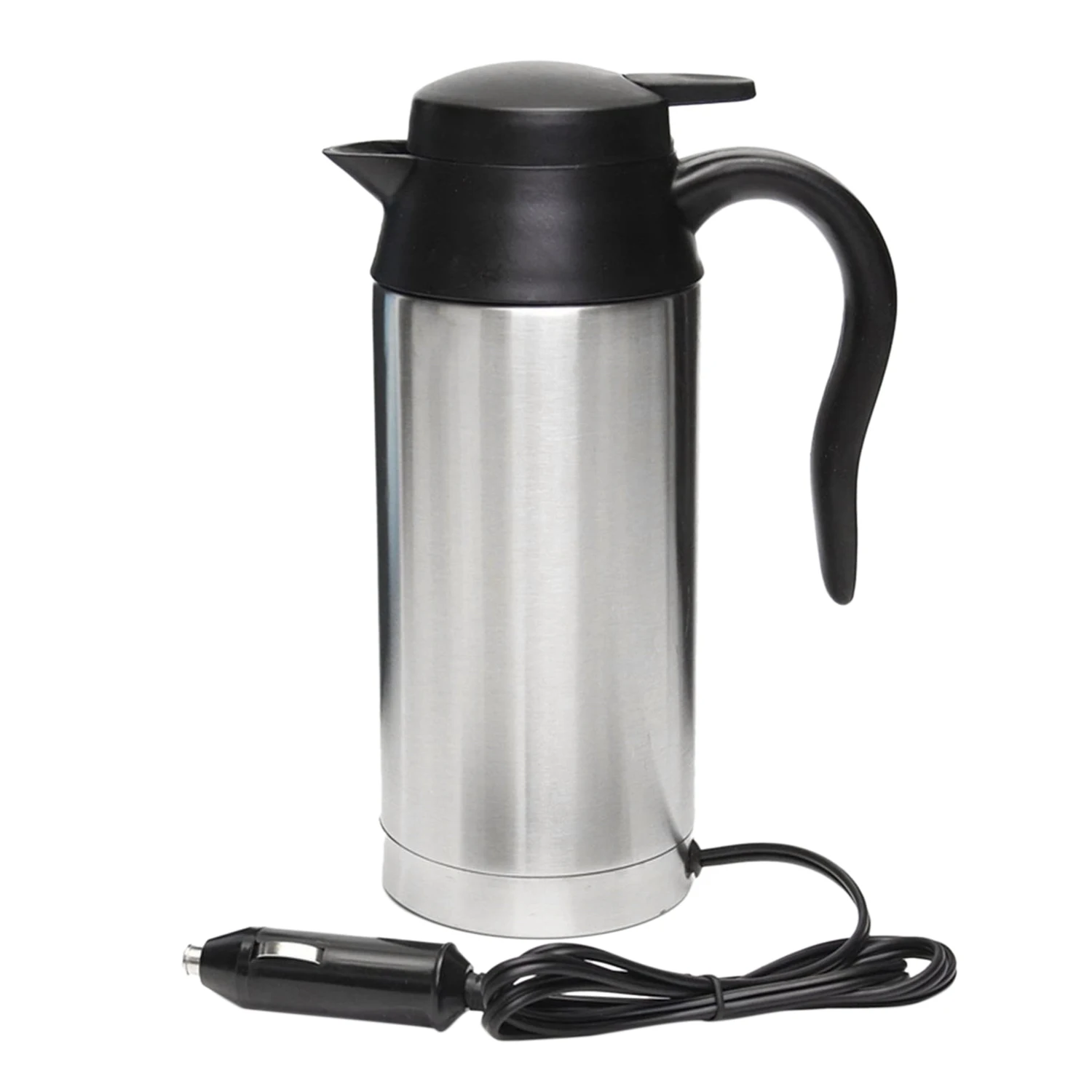 

12V 750Ml Car Heating Kettle Stainless Steel Electric Heating Mug Drinking Cup Travel Kettle Water Boiler for Water