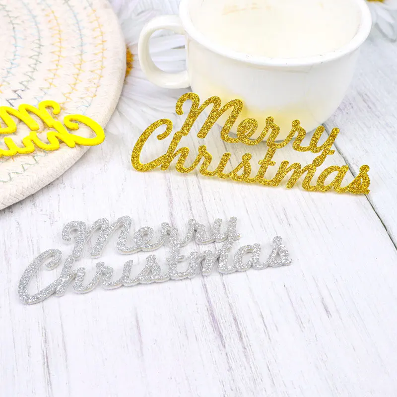 100 Stück Frohe Weihnachten Buchstaben Dekorative Kuchendekoration Festliche Baum-Backzubehörteile – Detail 1