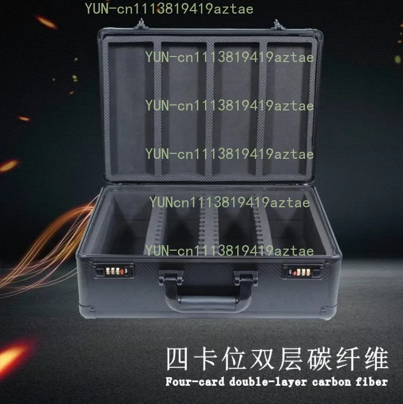 Card storage box, carbon fiber storage box, star card collection box, PSA BGS portable belt password lock box.