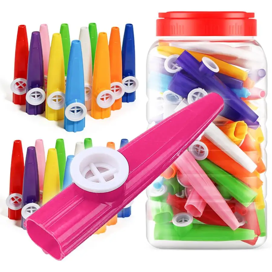 4/16pcs Plastic Kazoo Musical Instrument, Light‑weight Simple Wind Play Toy for Music Enlightenment, Party Game Performance, XJM
