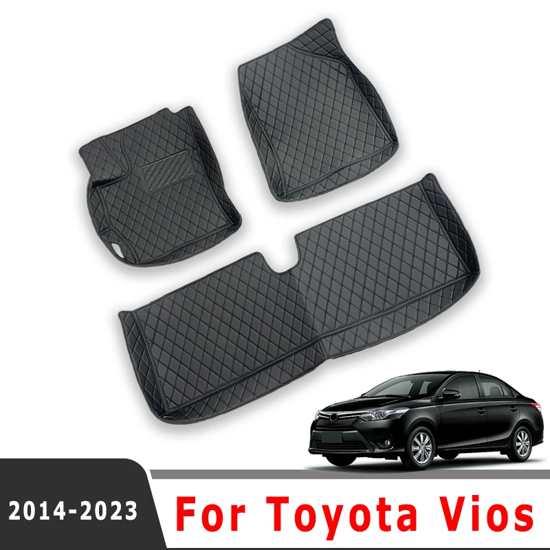 

For Toyota Vios Yaris 2022 2021 2020 2019 2018 2017 2016 2015 2014 Car Floor Mats Interior Accessories Auto Carpets Custom Rugs