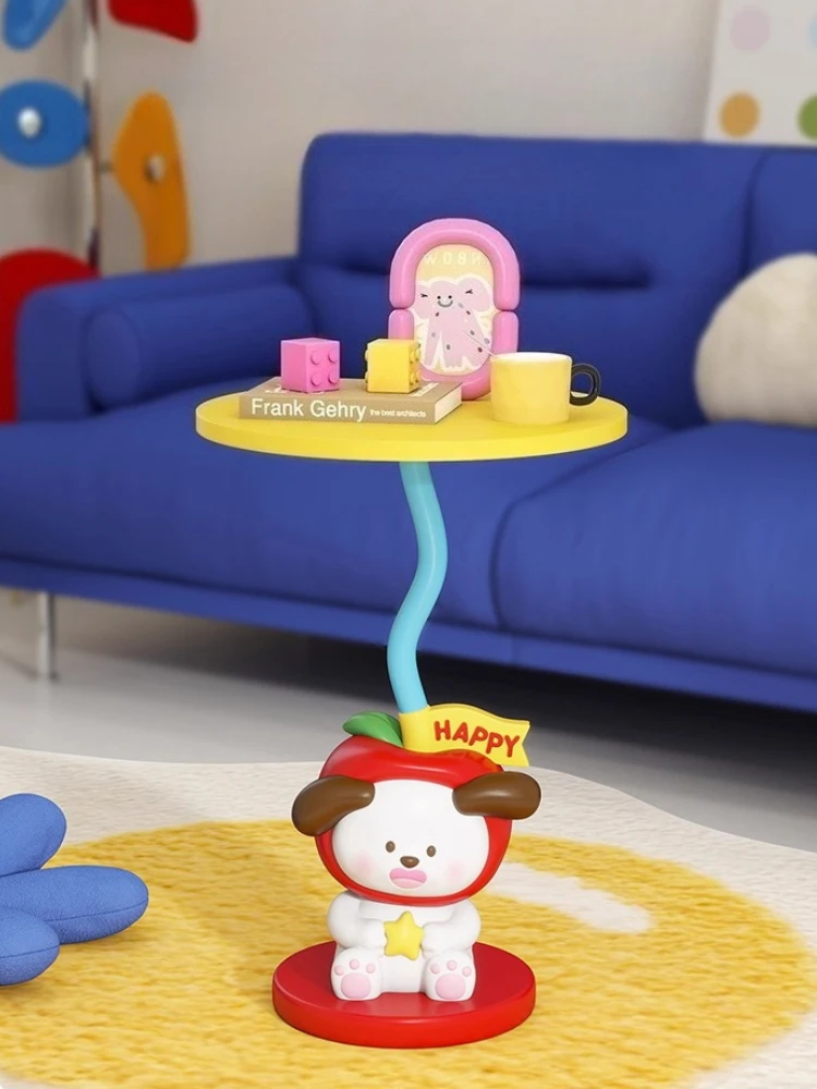 Cartoon Dog Side Table Living Room Small Coffee Table Creative Children's Room Bedside Table Storage Rack Nordic Decor Furniture 2