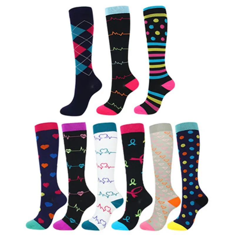 

Men Women's Socks Compression Socks Are Suitable For Running Nurses To Increase Endurance Executive Length 3pair/lot