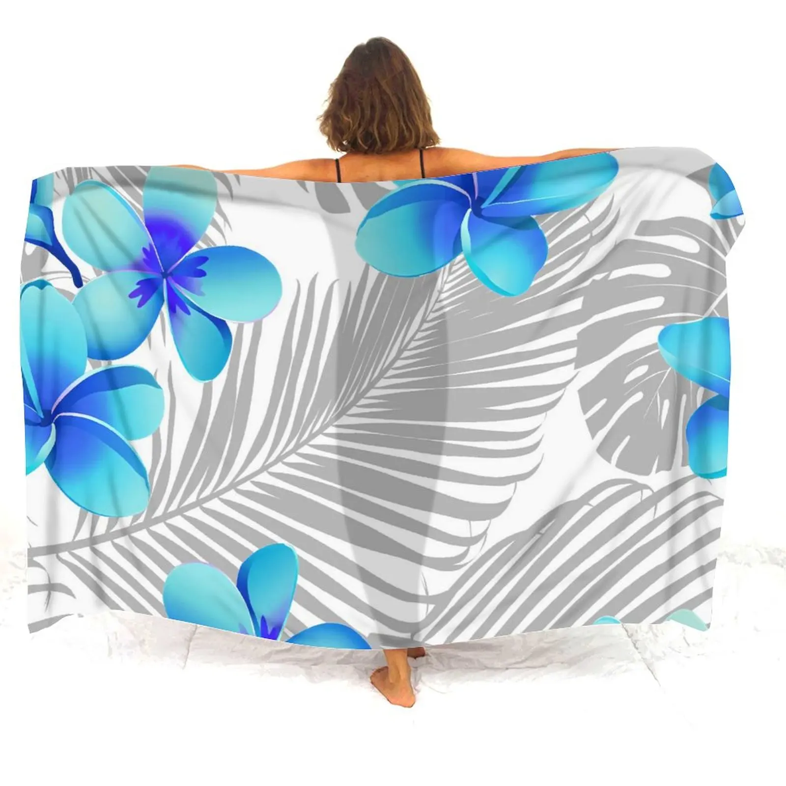 Sarong personalizzato polinesiano da donna scialle elegante al mare autentico Bikini estivo cappotto intero con Design Vintage con stampa tribale