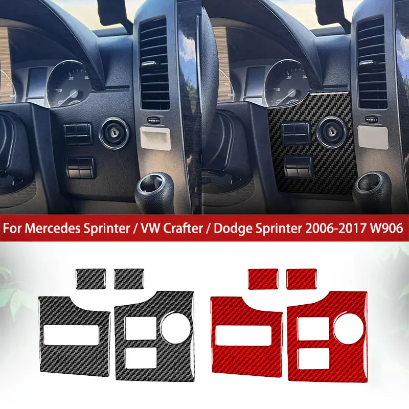 For Mercedes Sprinter VW Crafter Dodge Sprinter Freightliner Sprinter 06-17 Carbon Fiber Ignition Keyhole Trim Ring accessories