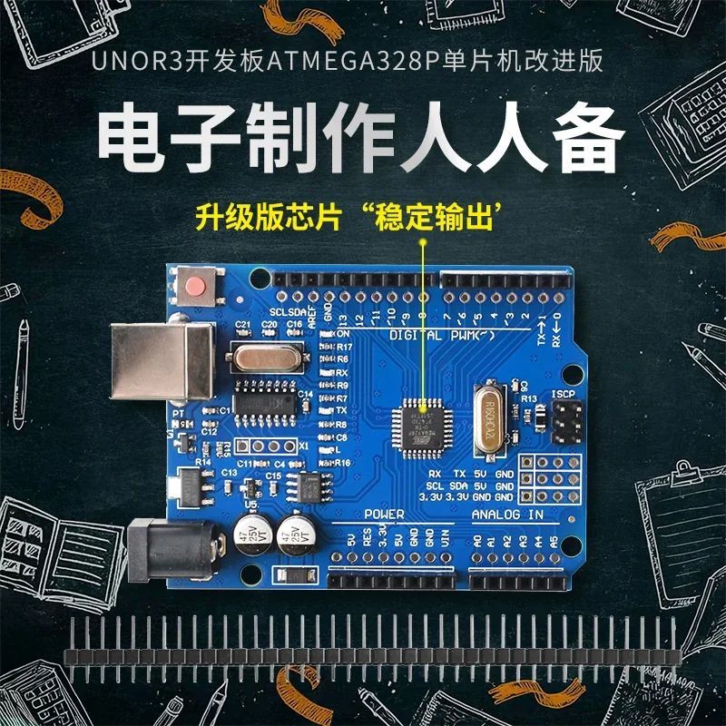 Arduino UNO R3 Starter Kit - Scratch Programming STEM Learning DIY Electronics Development Board Compatible with Arduino IDE for