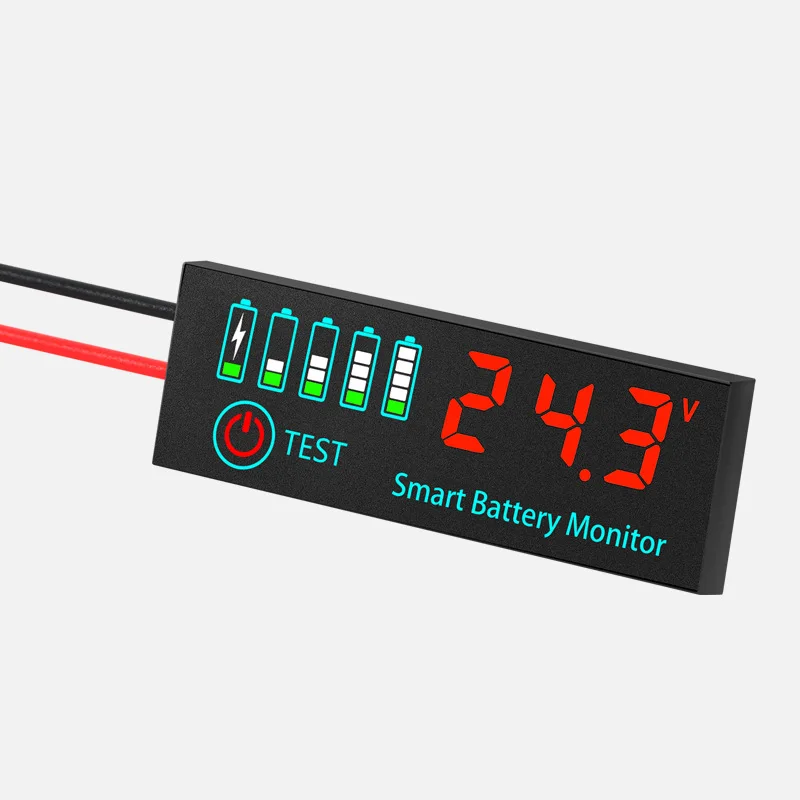 3S-14S 18650 Li-ion Lipo Lithium 7-40V Lead Acid Battery Level Indicator Tester LED Display Meter Module Capacity Voltage Meter