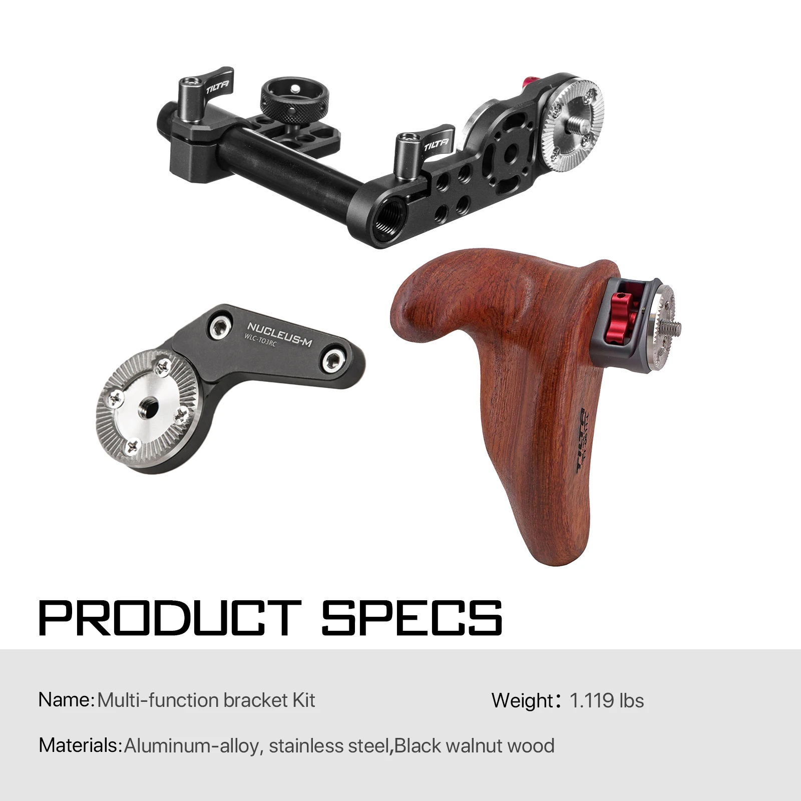 TILTA Nucleus-M Multi-function Monitor bracket Kit WLC-T03-MAK Left Side Handle Arri Standard Rosette Adapter