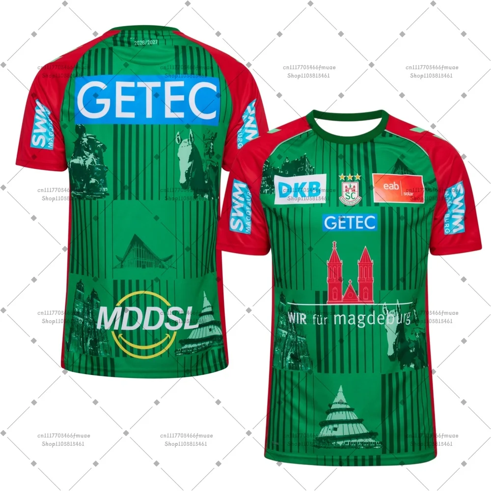 2026/27 SC Magdeburg Handball Heimtrikot Jerseys Breathable Quick-Dry Outdoor Sports T-Shirt Training Sportswear Tee Fans Gift