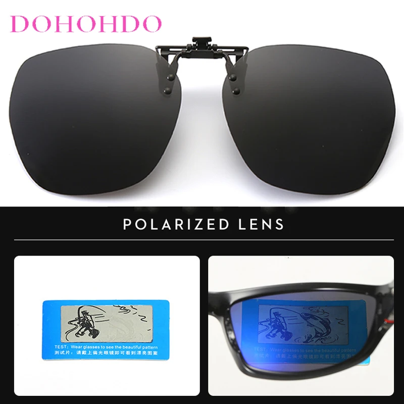 

Retro Polarized Clip-on Flip-up Lens Sun Glasses UV400 Rimless Night Vision Women Man Sports Driver Anti-Glare Outdoor Goggles