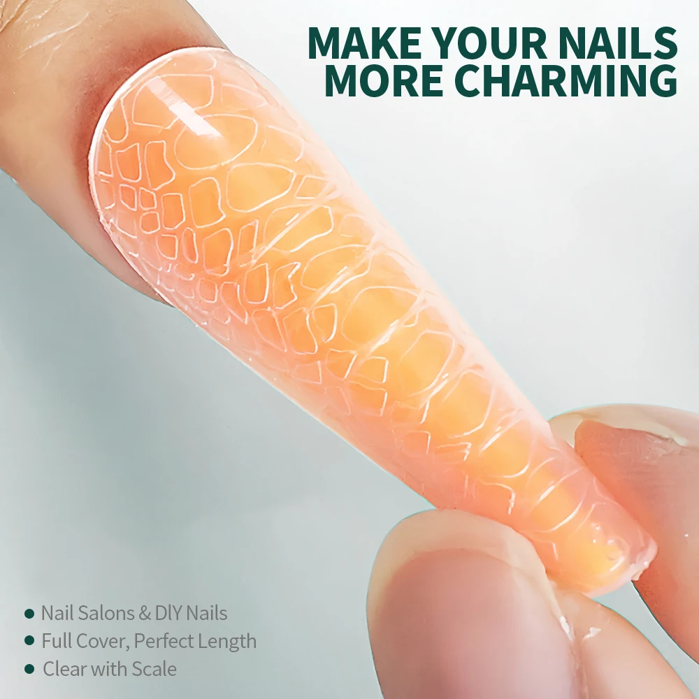 Nailpop Nail Dual Forms Modello di pelle di serpente 3D 12 dimensioni Salone professionale Stampi per estensione acrilica gel per la casa Unghie riutilizzabili 120 pezzi