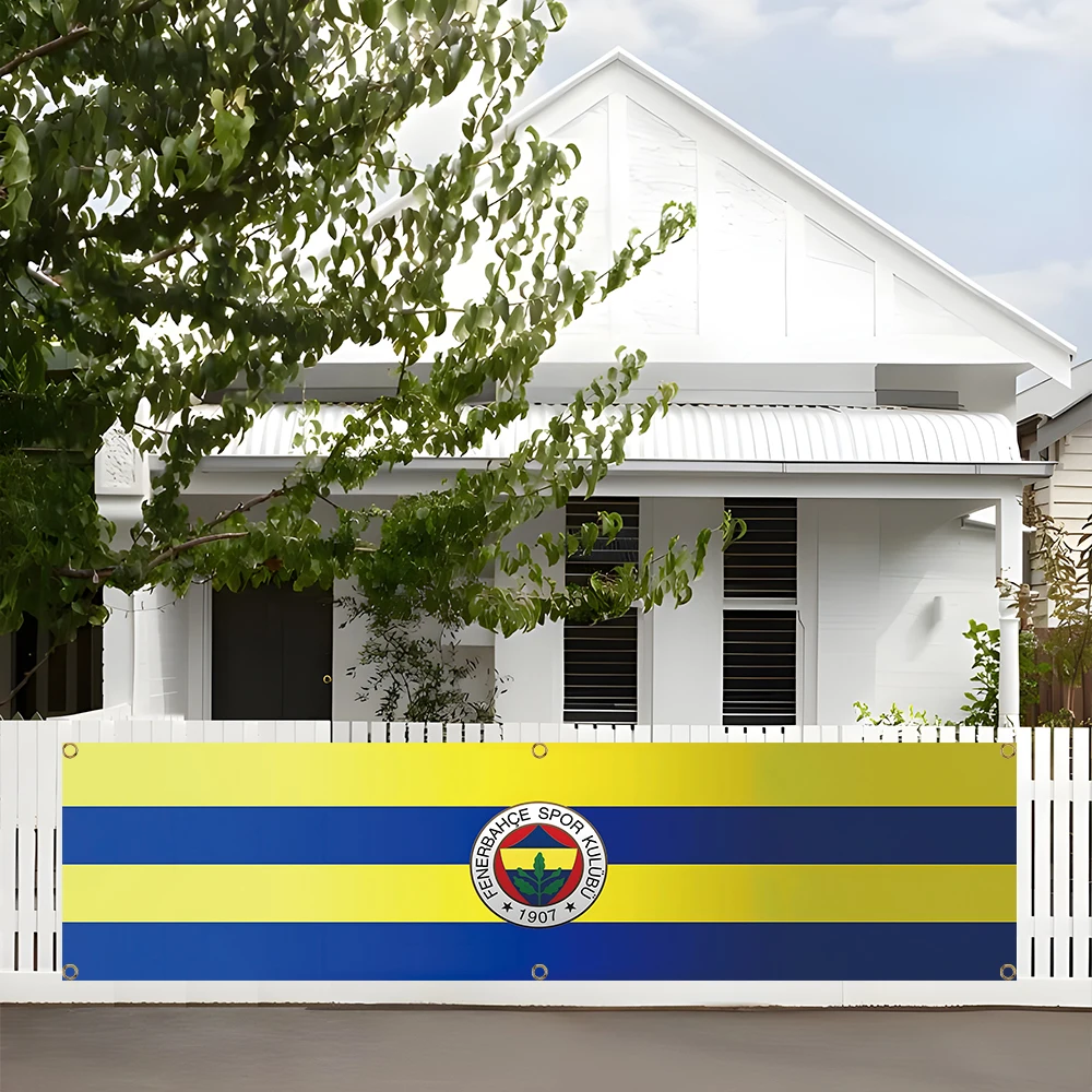 60X240cm FC Fenerbahces 1907 Flag Polyester Digital Printing Banner For Garage or Out door Decoration